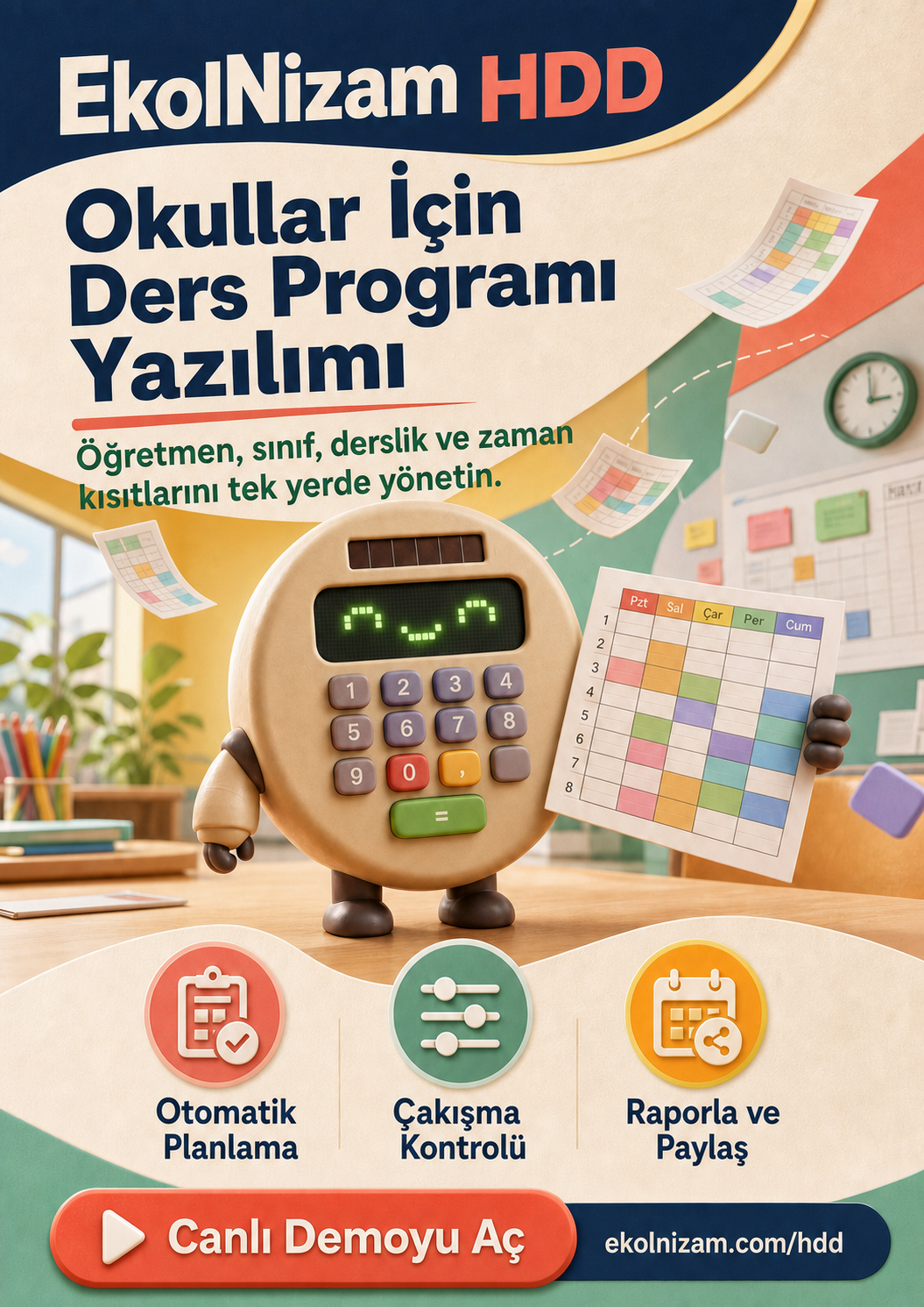 EkolNizam HDD okul ders programı yazılımı tanıtımı